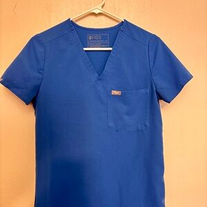 Figs Catarina One-Pocket Scrub Top- Royal Blue, x-small